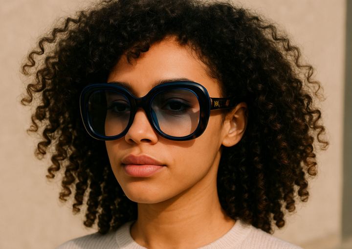Round black sunglasses