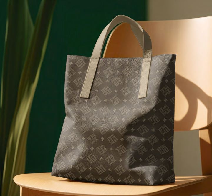 Patterned tote bag